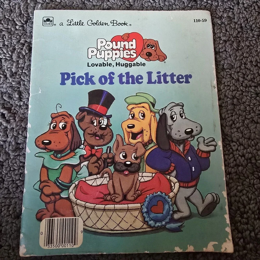 VINTAGE POUND PUPPIES 'PICK OF THE LITTER' - LITTLE GOLDEN BOOK - 1986 PAPERBACK